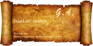 Gyalai Andor névjegykártya