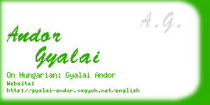 andor gyalai business card